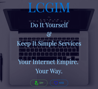LCG Internet Marketing's landing page